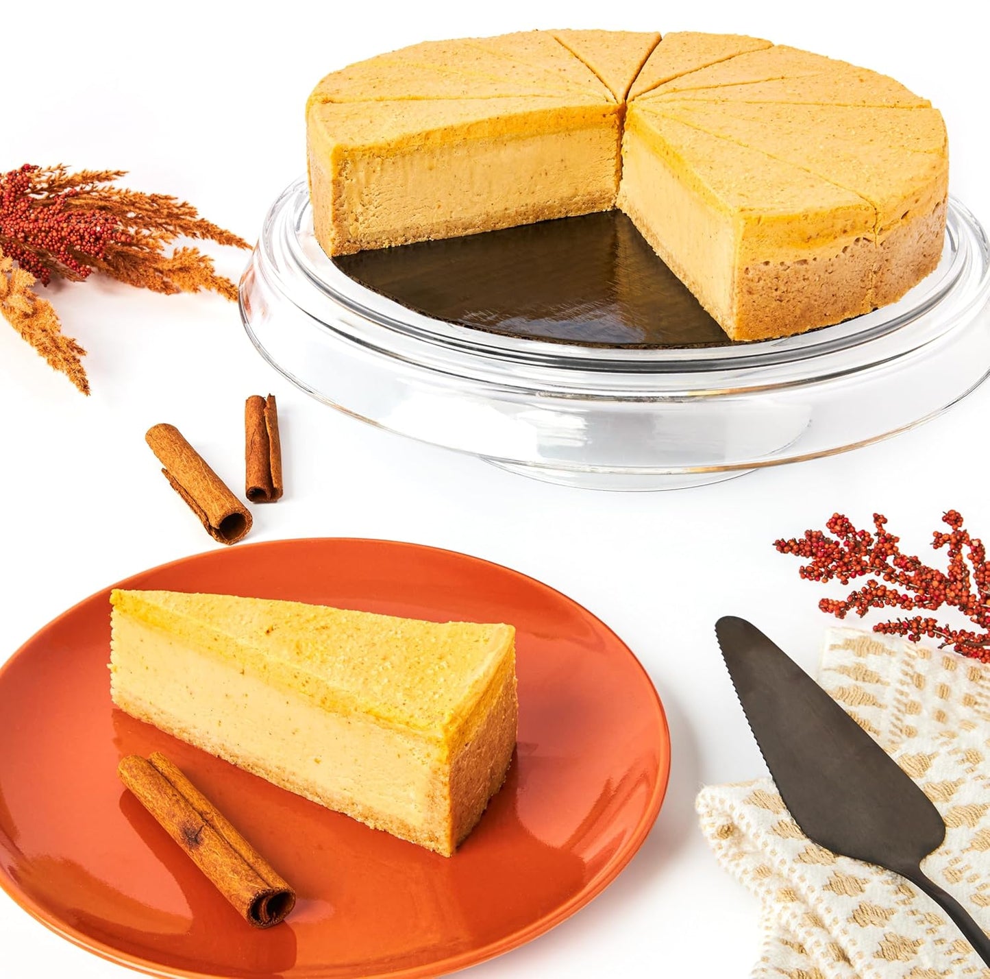 Pumpkin Cheesecake Freshly Baked Gourmet Treat for Holidays