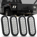 Nilight 6in Oval Trailer Tail Light 4PCS White - Dual Brightness