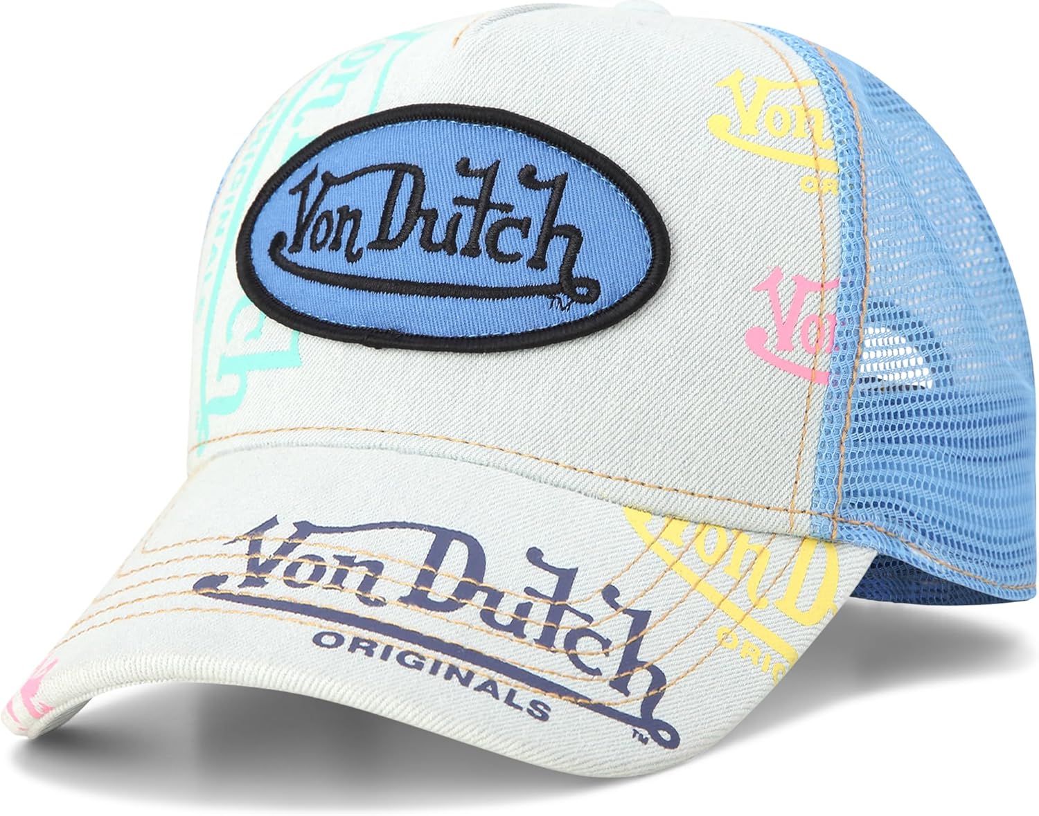 Von Dutch Monogram Trucker Cap - Retro Snapback for All