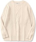 ANRABESS Sweaters for Women Oversized Cable Knit Pullover - Cozy Fall