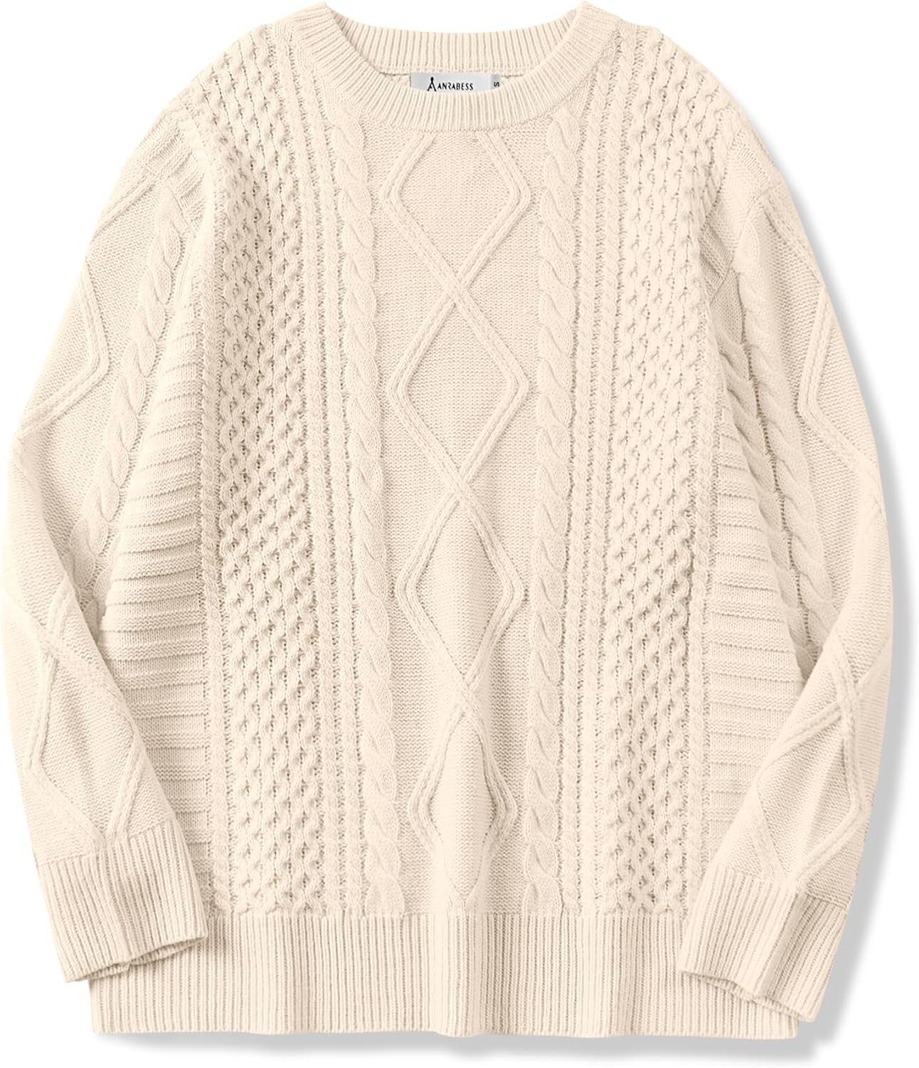 Oversized Cable Knit Sweater for Women - Cozy Fall Pullover