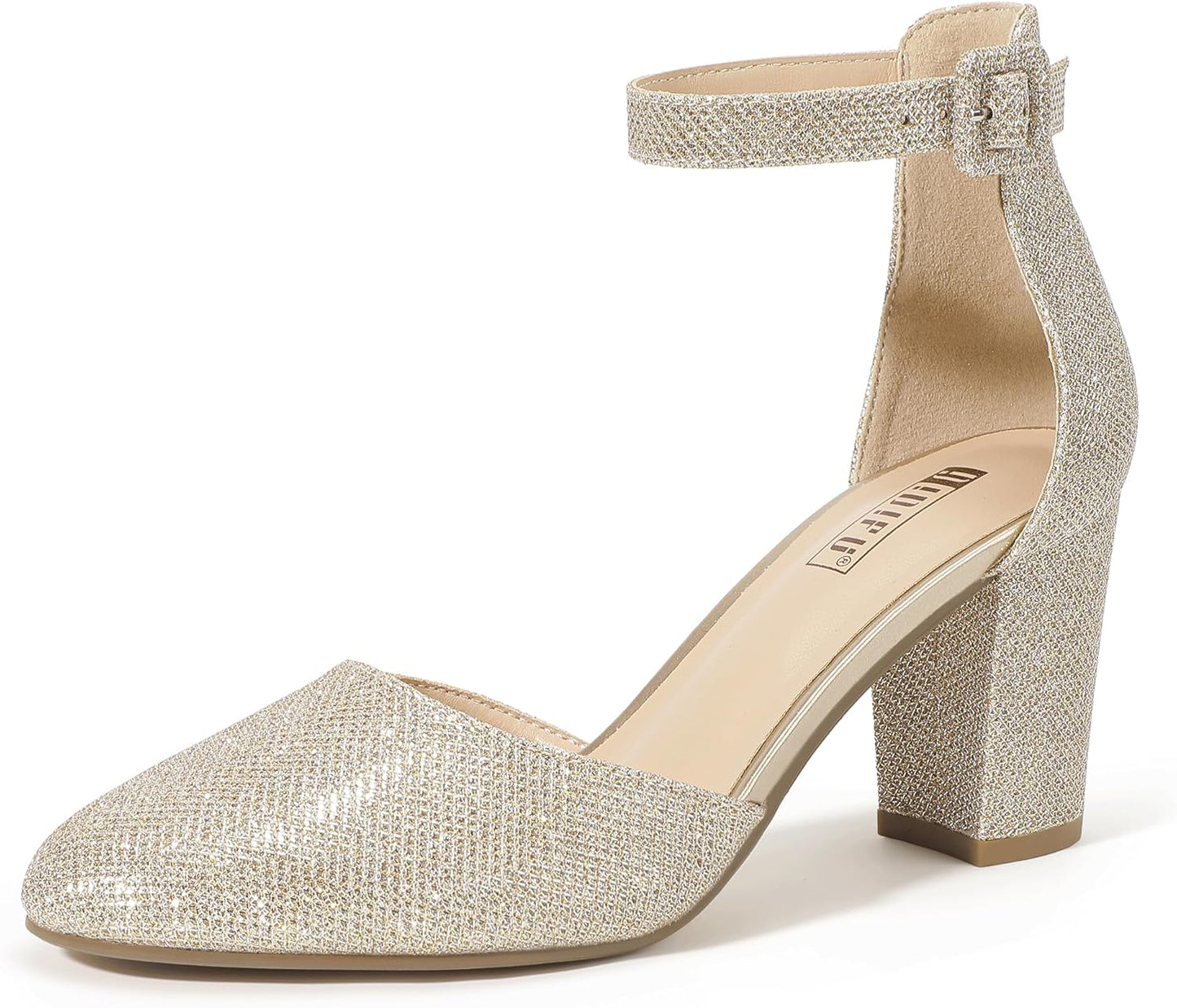 IDIFU Closed Toe Heels for Women - Stylish Chunky Block Heels