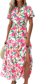 Stylish Floral V Neck Maxi Dresses for Women This Summer