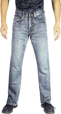 Flypaper Mens Fashion Bootcut Blue Jeans Regular Fit