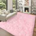 Super Fluffy 6x9 Rug for Bedroom - Soft Plush Pink Area Rug