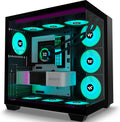 PC CASE ATX 9 PWM ARGB Fans Pre-Installed - Panoramic Tempered Glass
