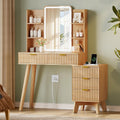 Vanity Desk With HD Lighted Mirror and Lights - Compact Makeup Vanity
