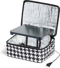 HOTLOGIC Mini Heated Lunch Box Houndstooth - Portable Food Warmer