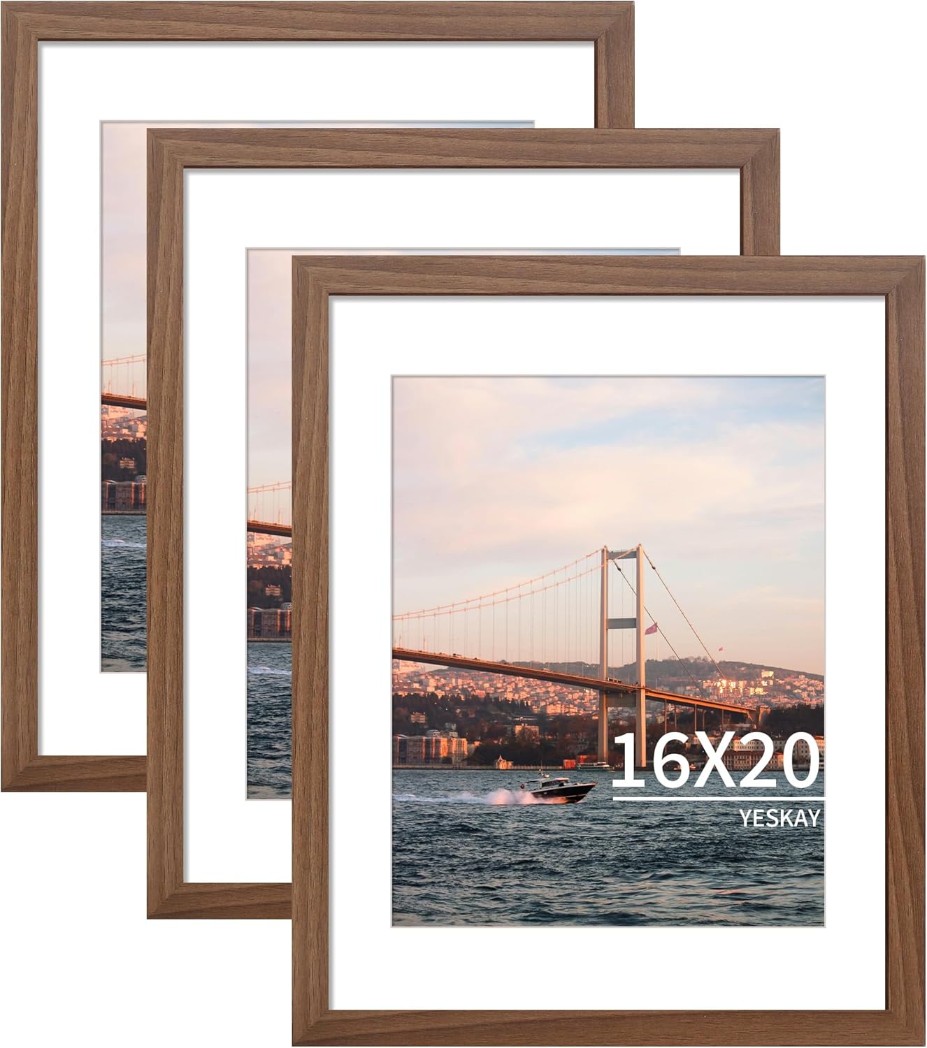 16x20 Picture Frame Set of 3 by YESKAY for Photos 11x14in