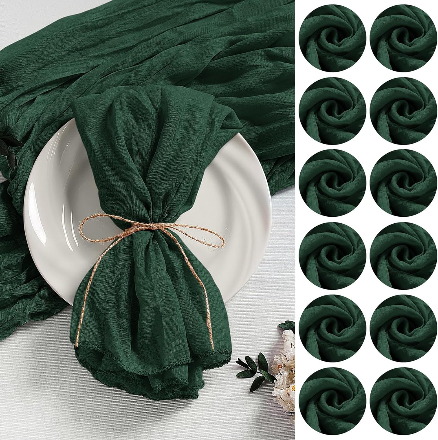 Gauze Cheesecloth Napkins 120 Pack for Elegant Events