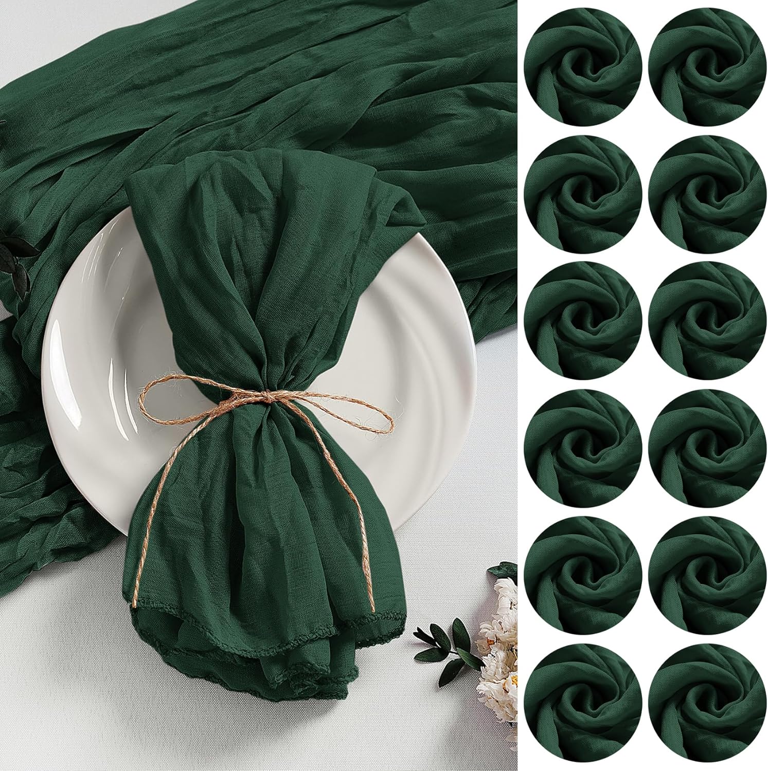 Gauze Cheesecloth Napkins 120 Pack for Elegant Events