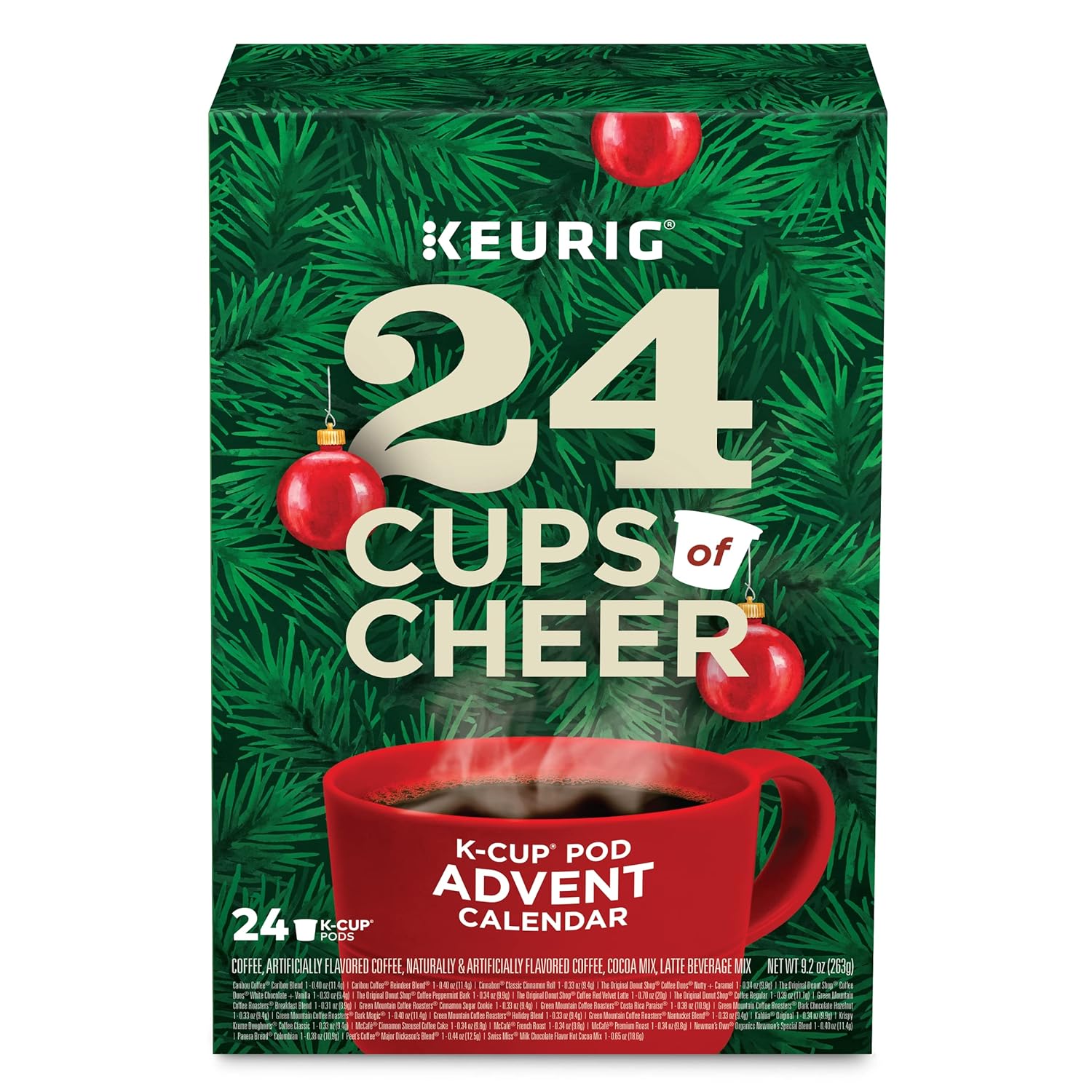 Keurig Advent Calendar Variety Pack of 24 Single Serve K-Cups