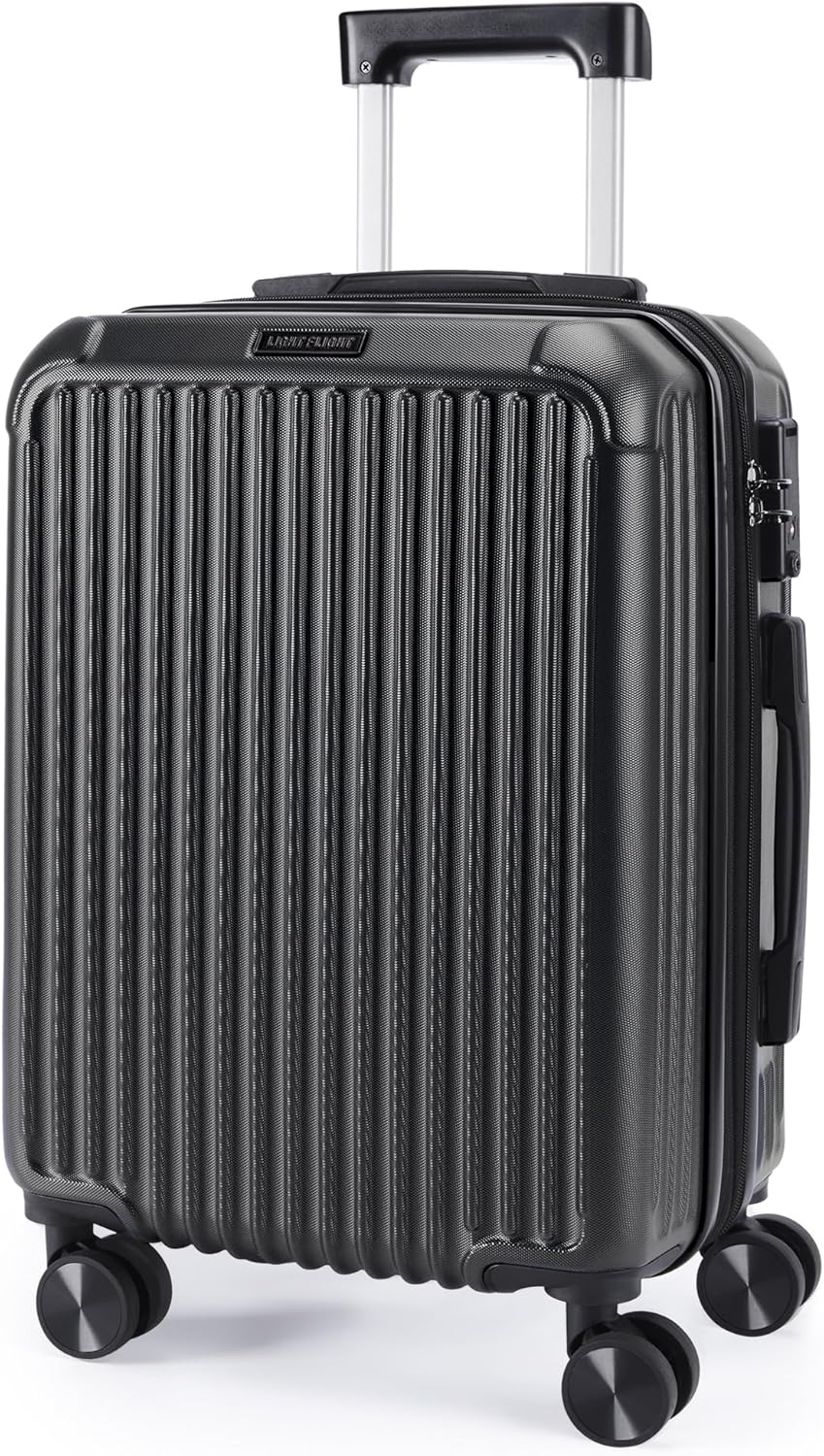 LIGHT FLIGHT Carry On Luggage 20 Inch Expandable Hard Shell