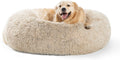 Calming Dog Bed for Anxiety Relief - Plush Faux Fur Comfort