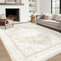 Vintage Living Room Area Rug - Soft Non-Slip Boho Carpet