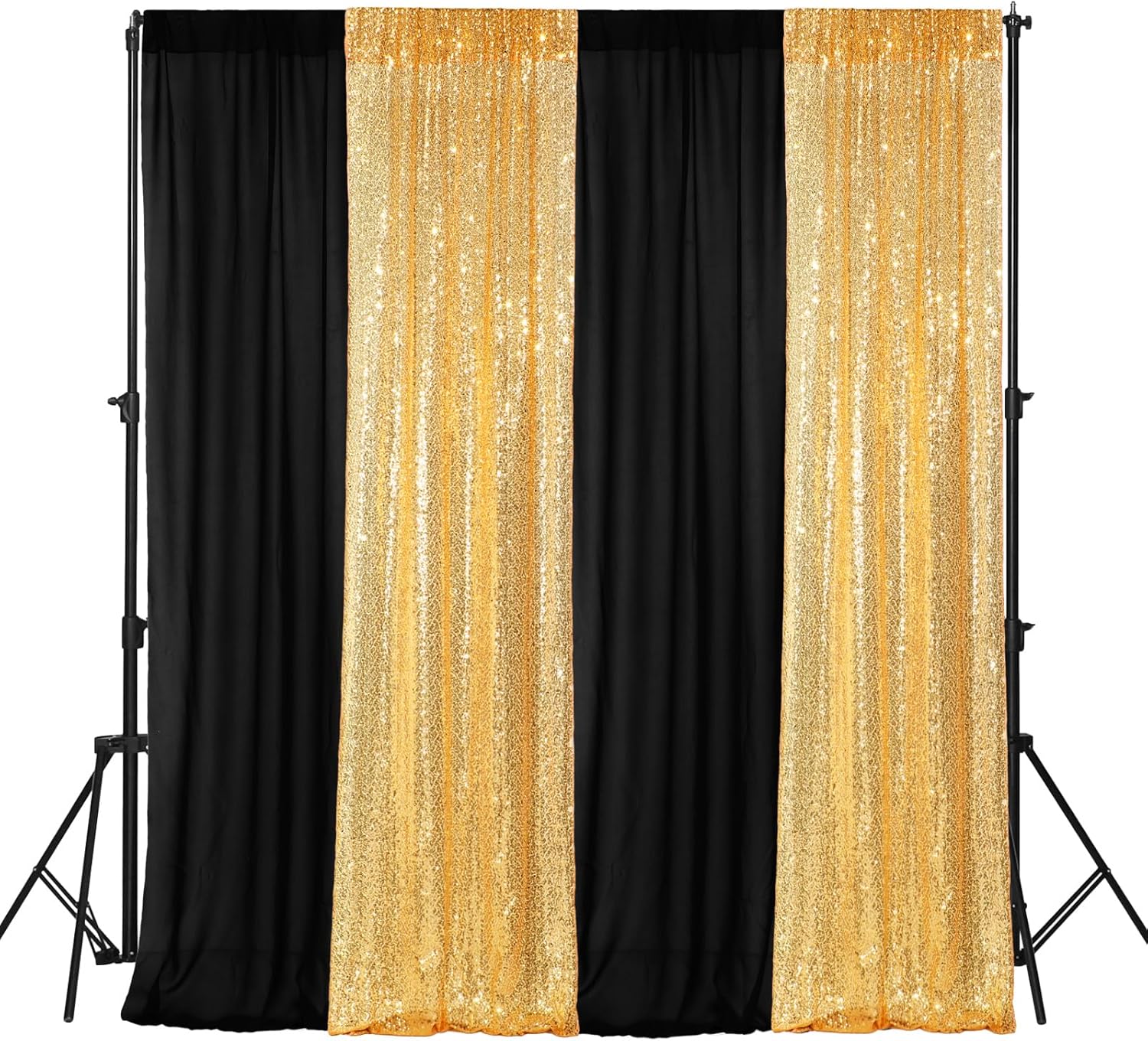 VitalCozy 4 Panels Backdrop Curtains for Elegant Party Decor