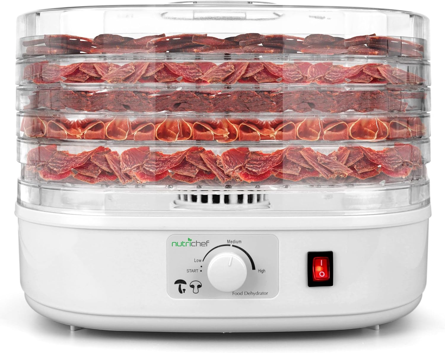 Nutrichef Food Dehydrator Machine for Healthy Snacks & Treats