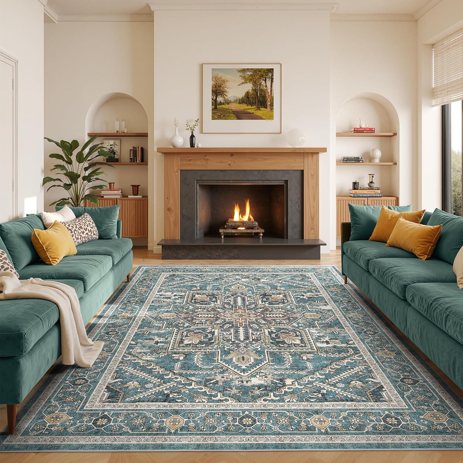 WITSHOCK Living Room Area Rugs 10x12: Soft Non-Slip Carpet