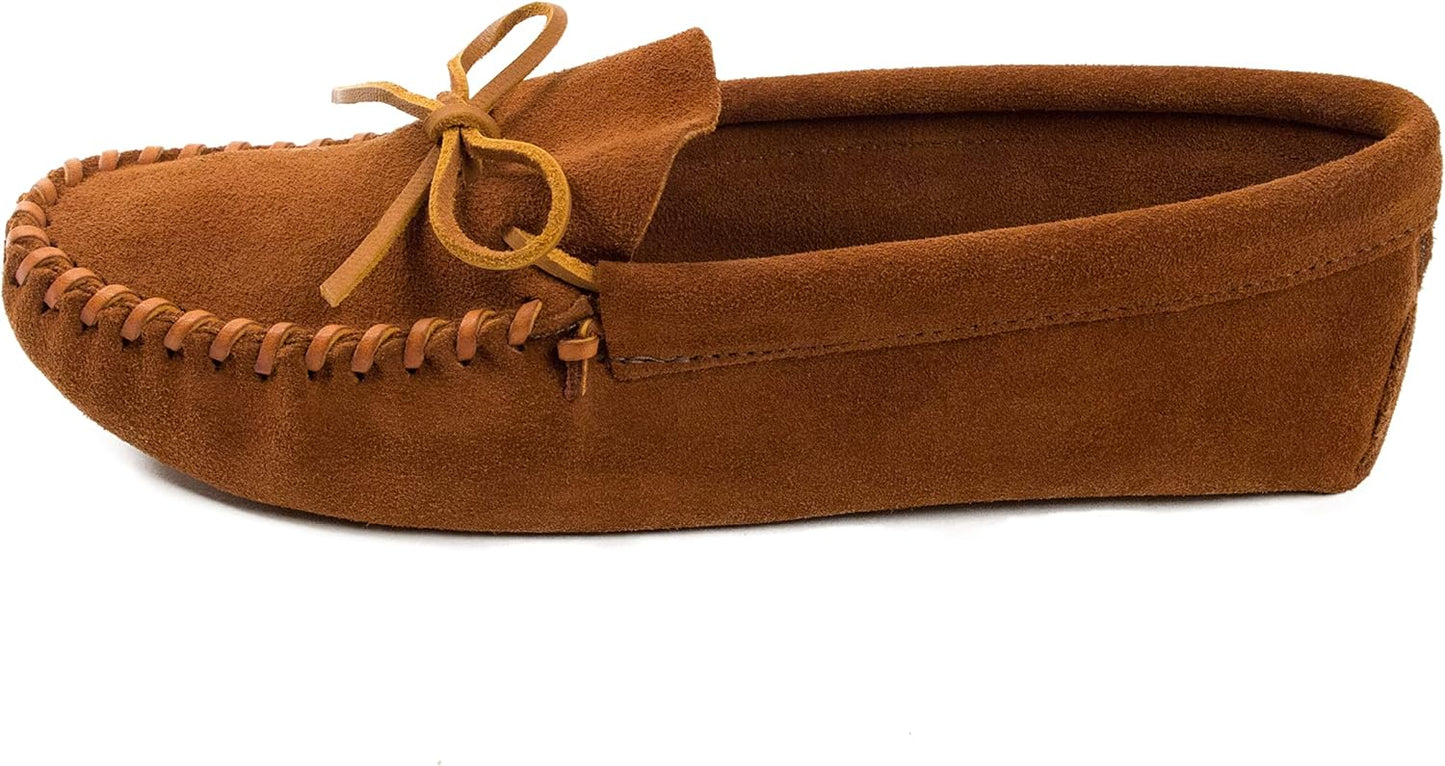 Minnetonka Men's Leather Laced Soft Sole Moccasin for Comfort