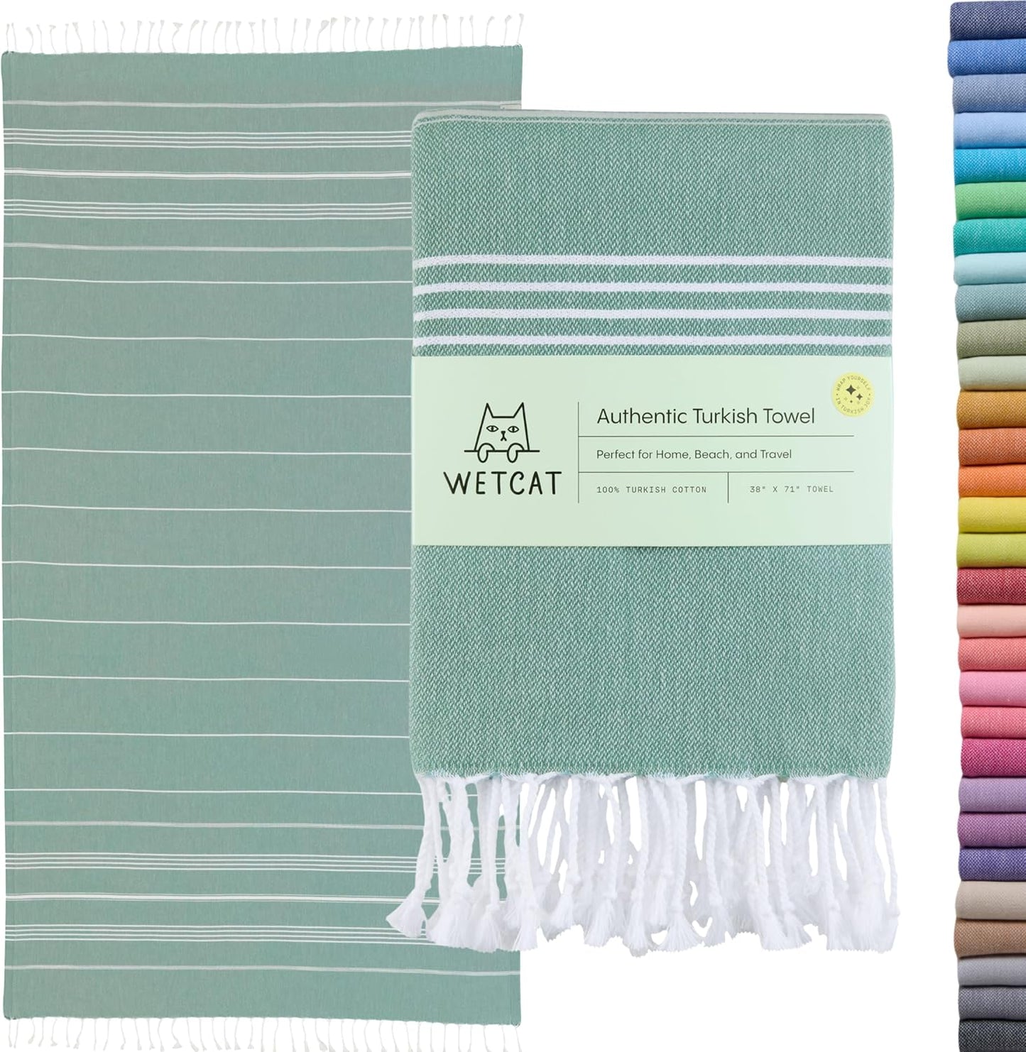 WETCAT Turkish Beach Towel Oversized - Ultra Soft & Quick Drying