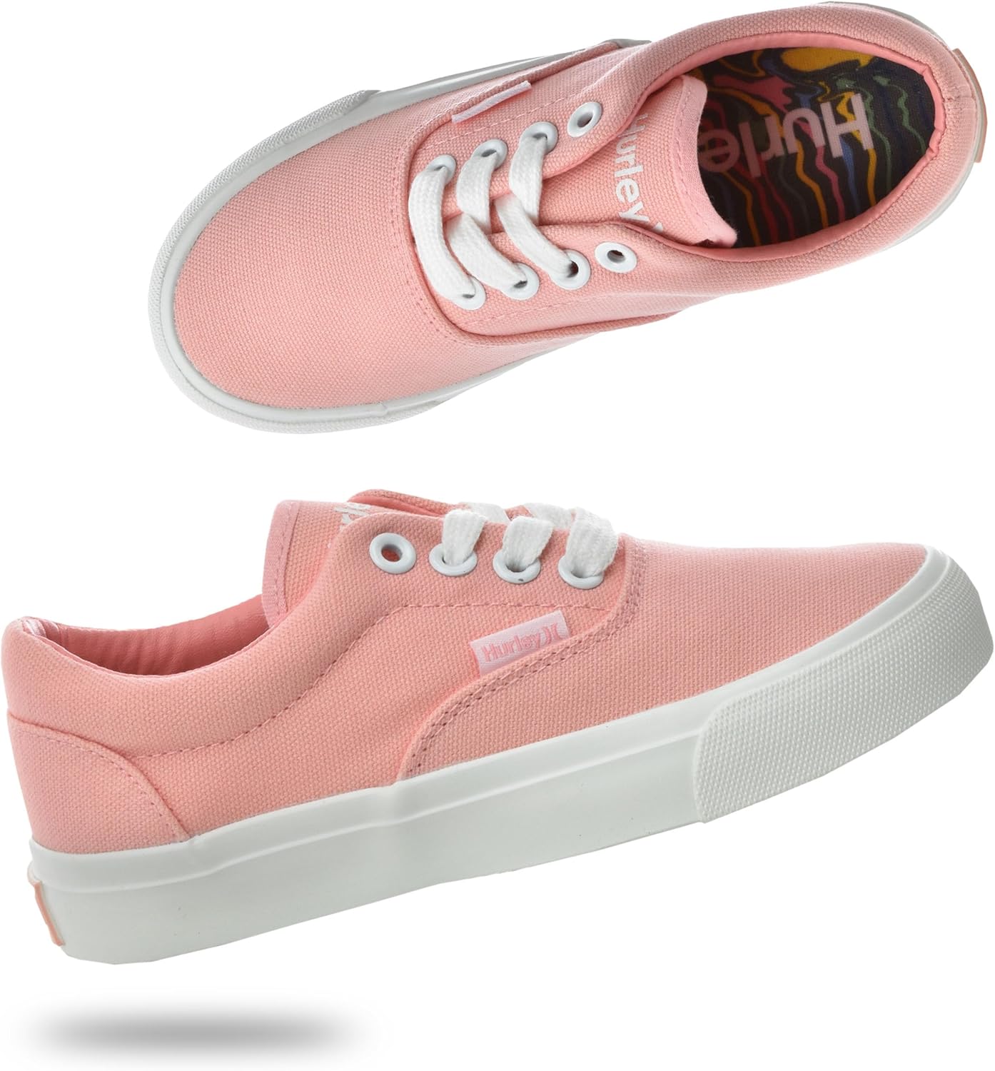 Hurley Marley Kids Lace Up Canvas Sneakers for Active Kids