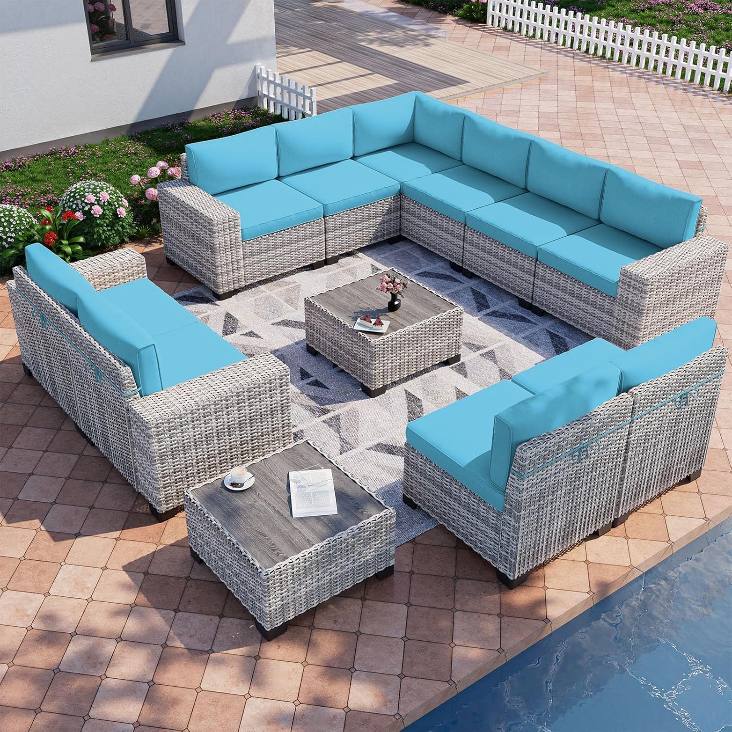 12-Piece Outdoor Patio Furniture Set for Stylish Relaxation