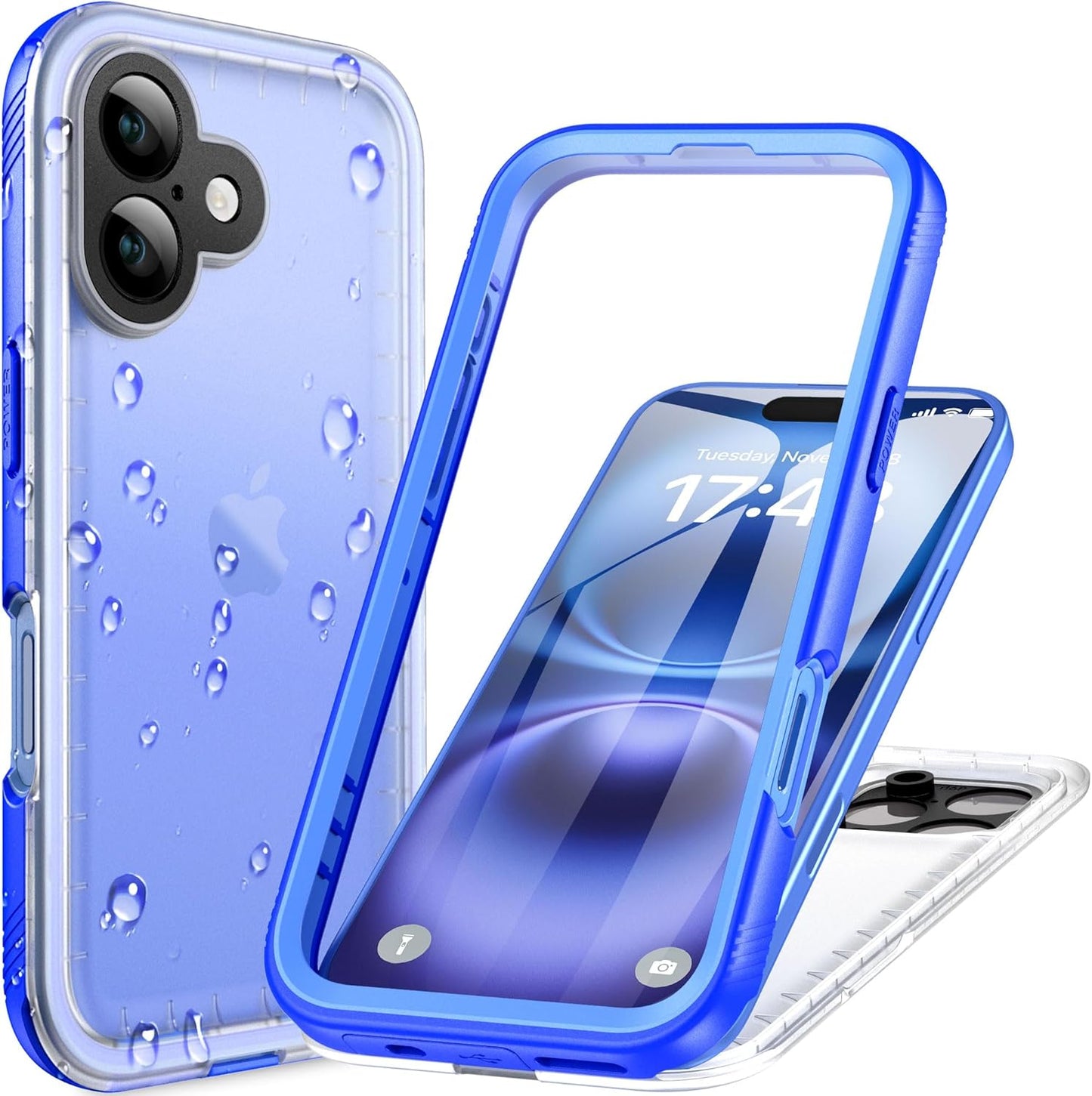 Cozycase iPhone 16 Case Waterproof Heavy Duty Protection