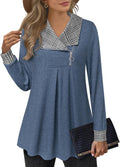 VALOLIA Women's Casual Swing Sweatshirt Tunic - Flattering Zip