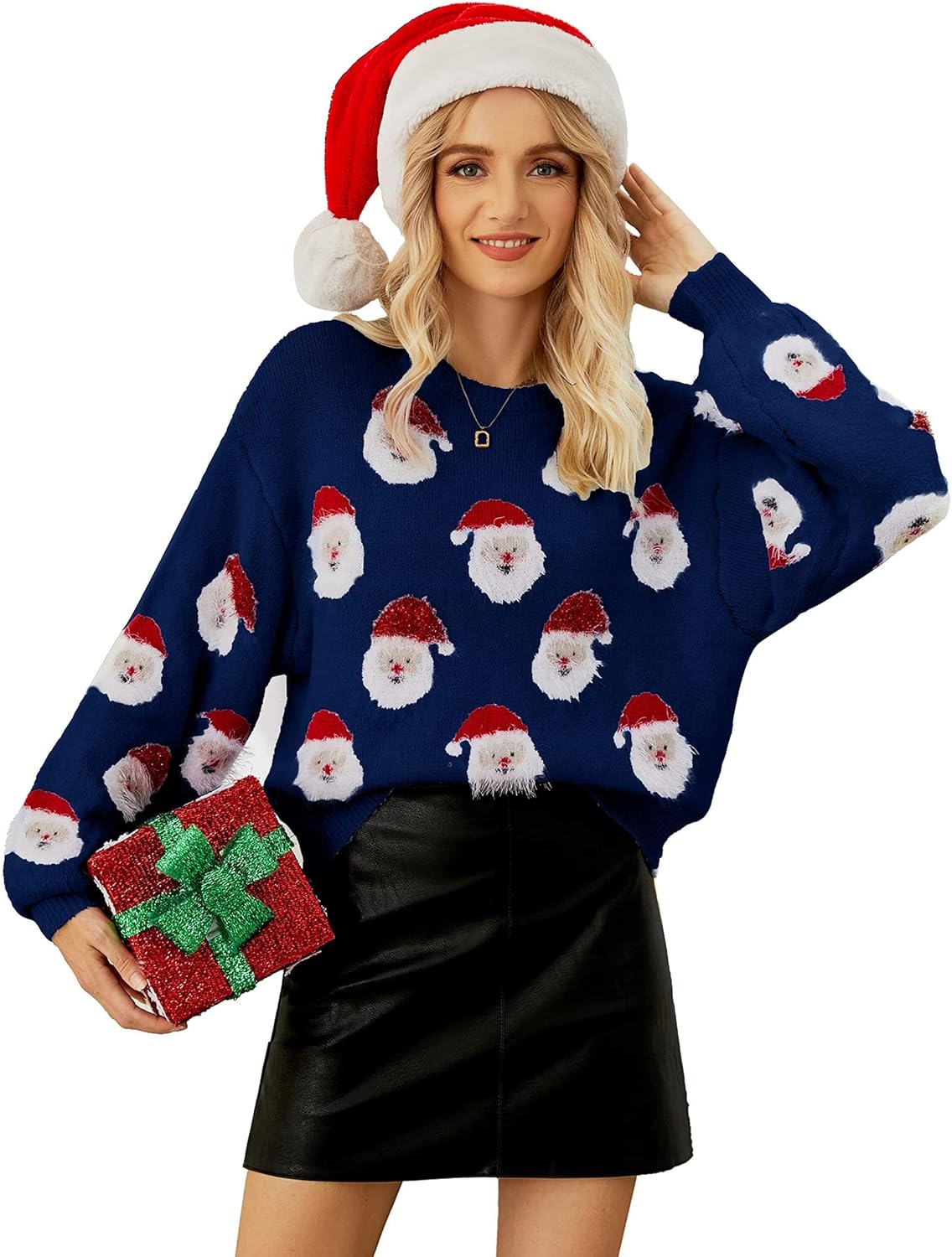 Lesmart Womens Ugly Christmas Sweater for Holiday Parties