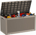DRATO 100 Gallon Large Deck Box - Weatherproof Outdoor Storage