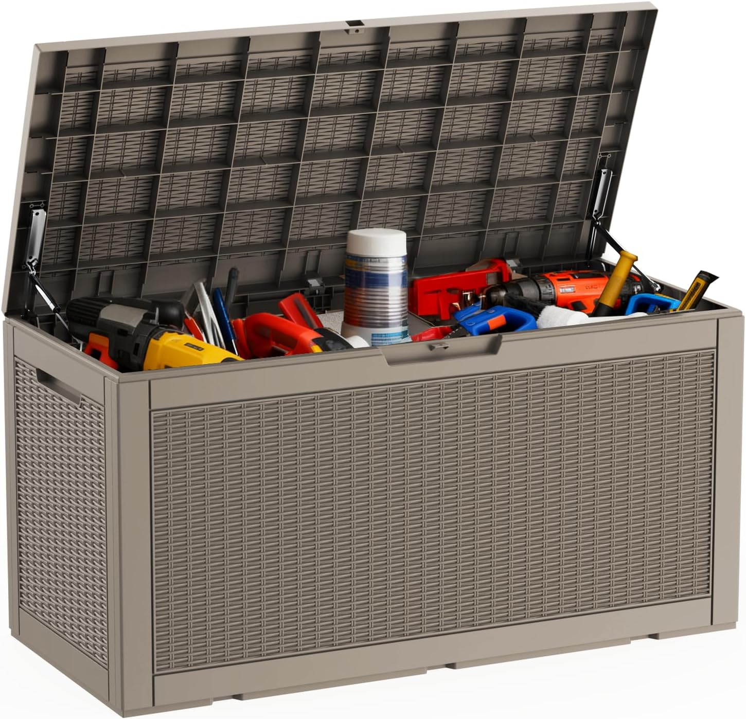 DRATO 100 Gallon Large Deck Box for Outdoor Storage Solutions