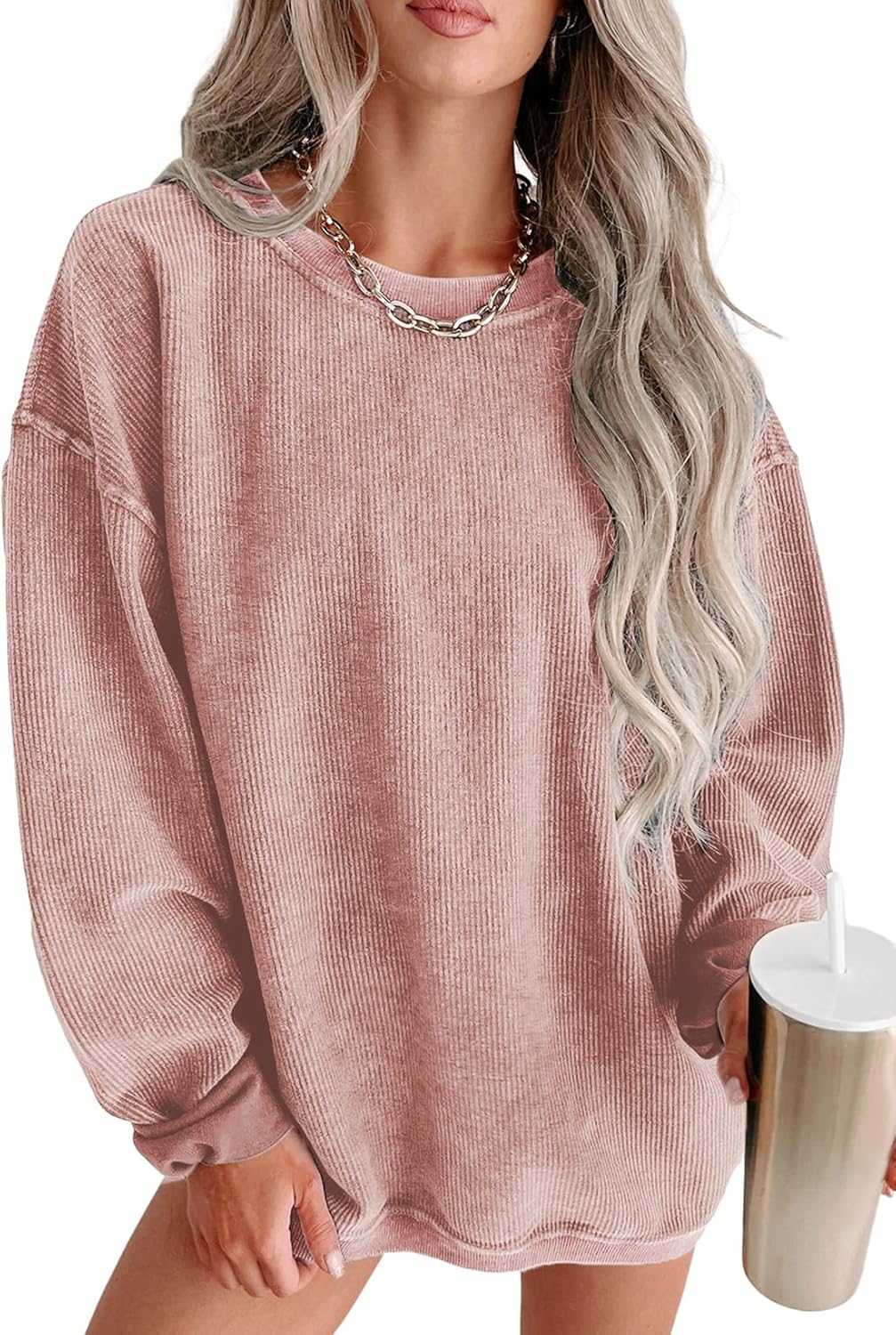 Women's Casual Corduroy Sweatshirts for Fall and Winter Style