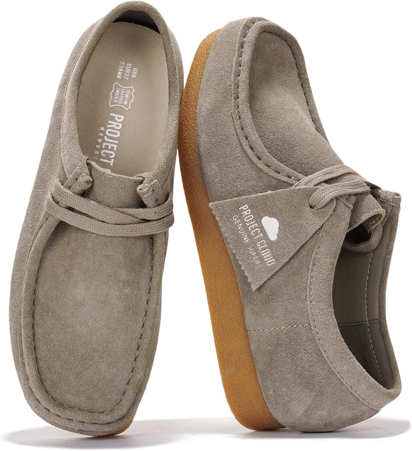 Project Cloud Genuine Leather Womens Shoes with Memory Foam Comfort