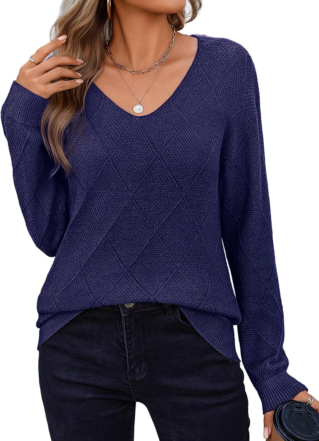 Zeagoo Womens Sweaters Fall 2025 Long Sleeve Knit Pullover