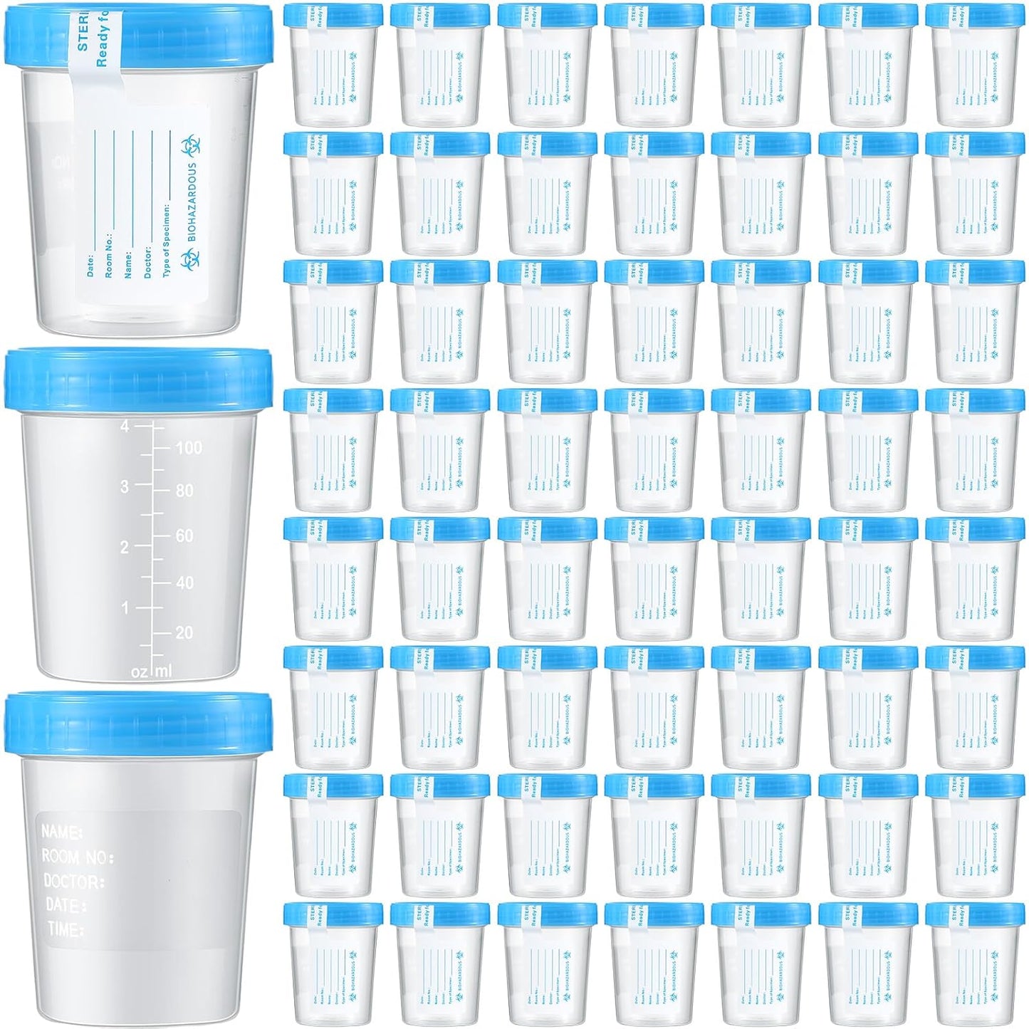 200 Pcs Urine Specimen Cups with Lids for Safe Testing