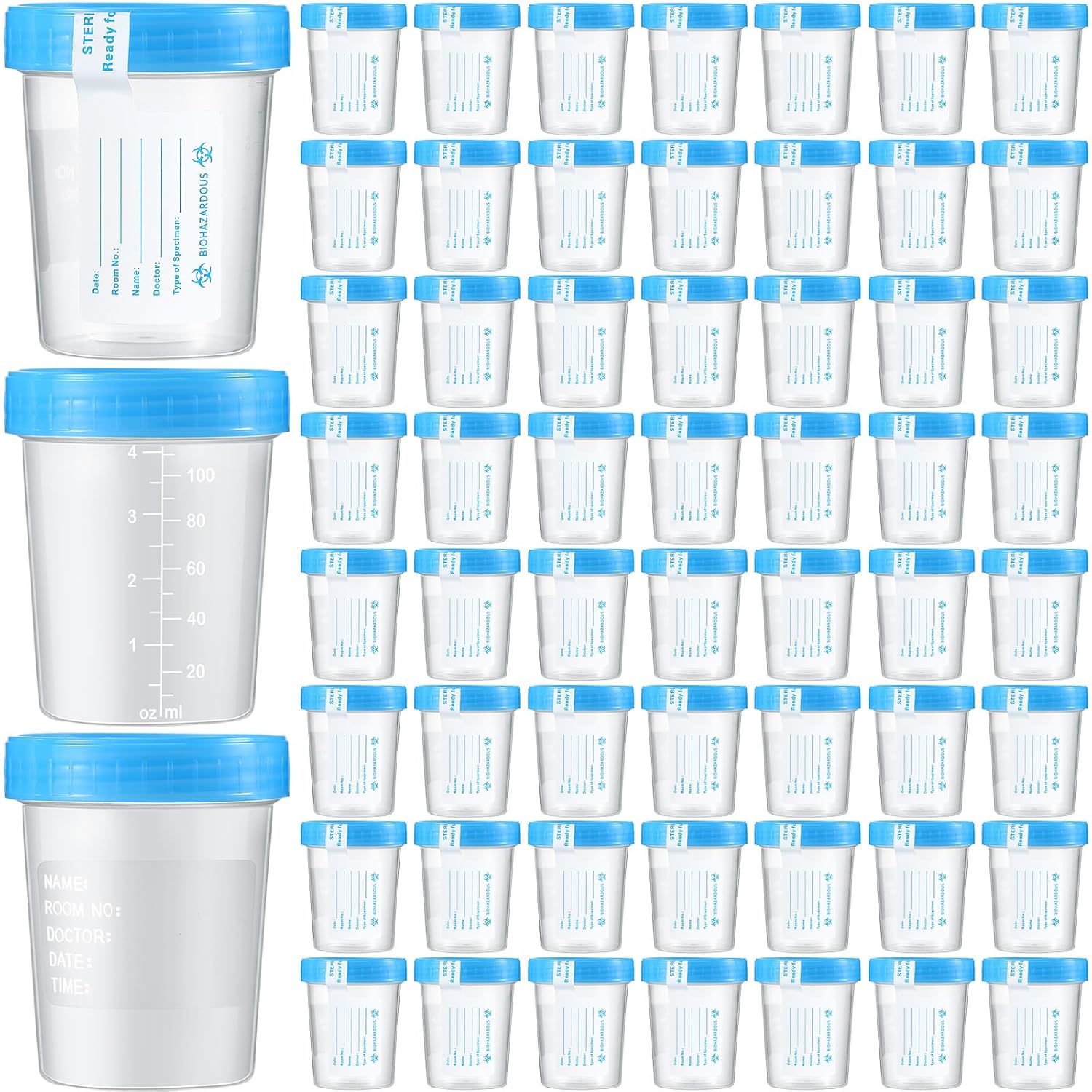 200 Pcs Urine Specimen Cups with Lids for Safe Testing