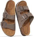 Mens Arizona Suede Cork Footbed Sandals - Memory Foam Comfort