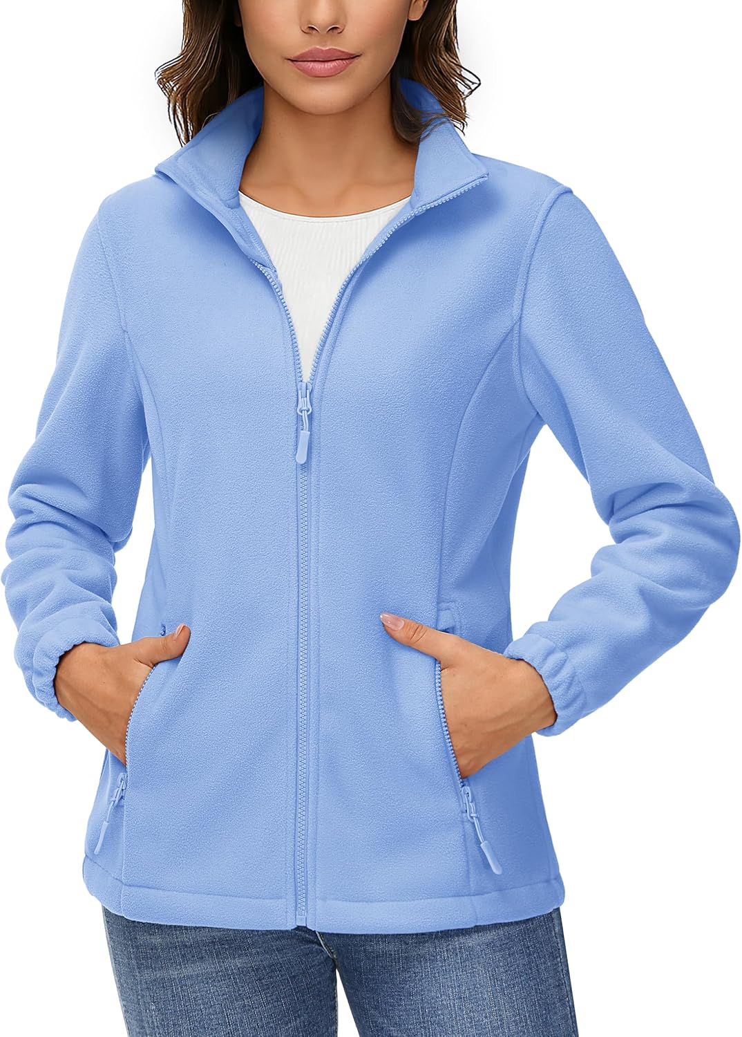 TACVASEN Women's Soft Fleece Jacket for Winter Warmth