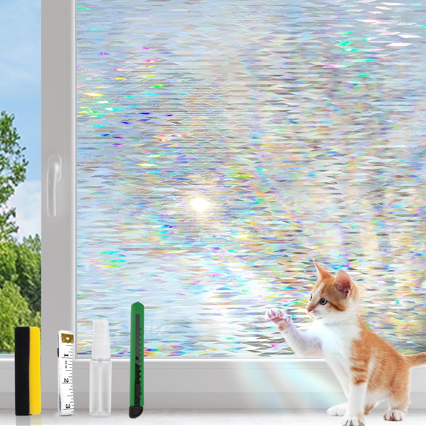 Decorative Stained Glass Window Film for Home and Office Use