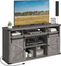 Misty Gray TV Stand for TVs up to 65 in - Farmhouse Console