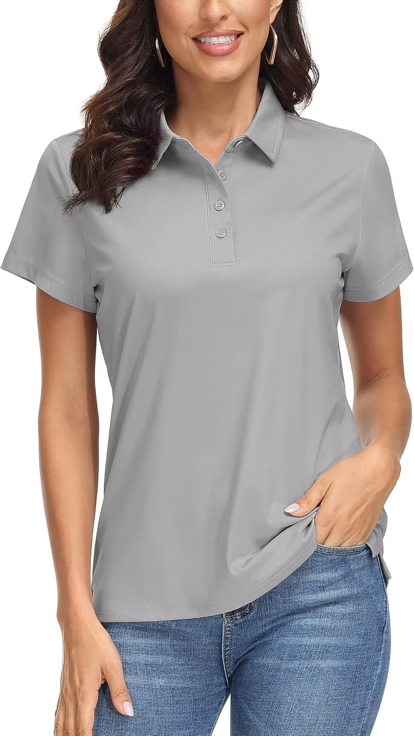 MAGCOMSEN Women's Polo Shirts with UPF 50+ Sun Protection