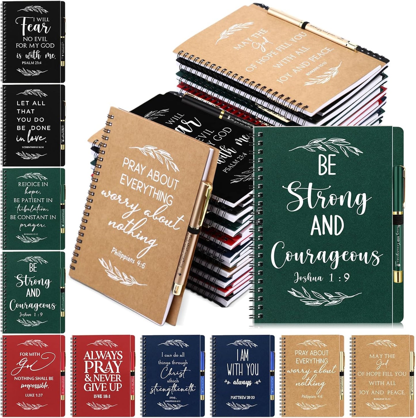 Christian Prayer Journal Set for Women - Inspirational Bible Notepad & Pen