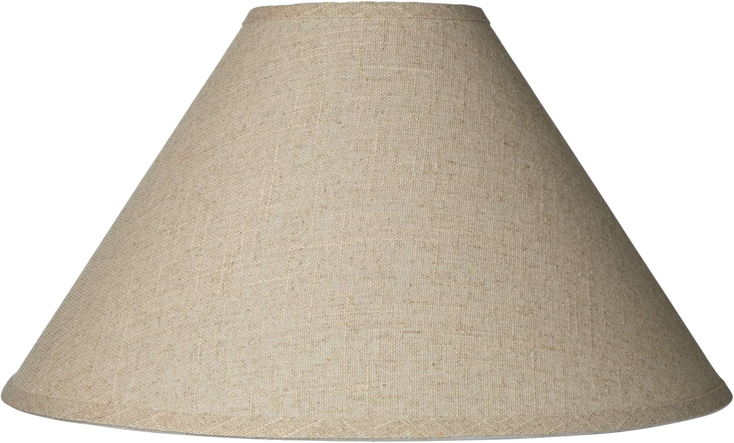 Fine Burlap Large Empire Lamp Shade with Harp and Finial