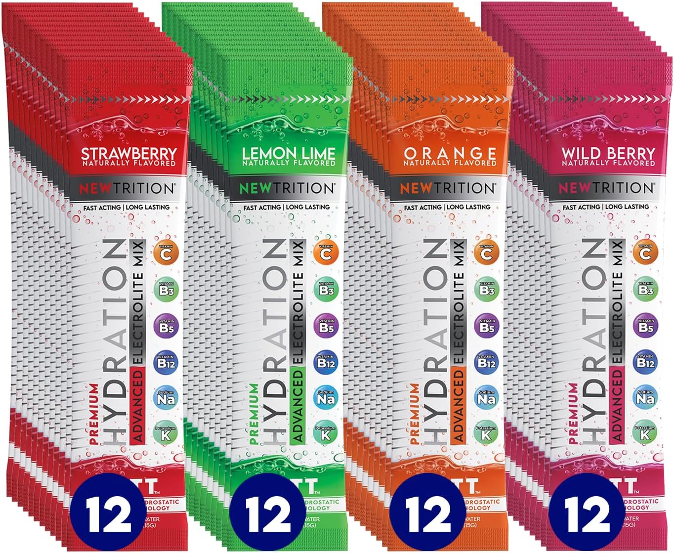 NewTrition Hydration Powder Packets for Fast Hydration