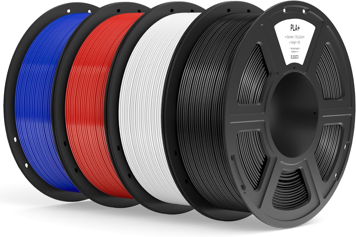 ELEGOO PLA+ Filament Bundle for 3D Printing - Tough & Accurate