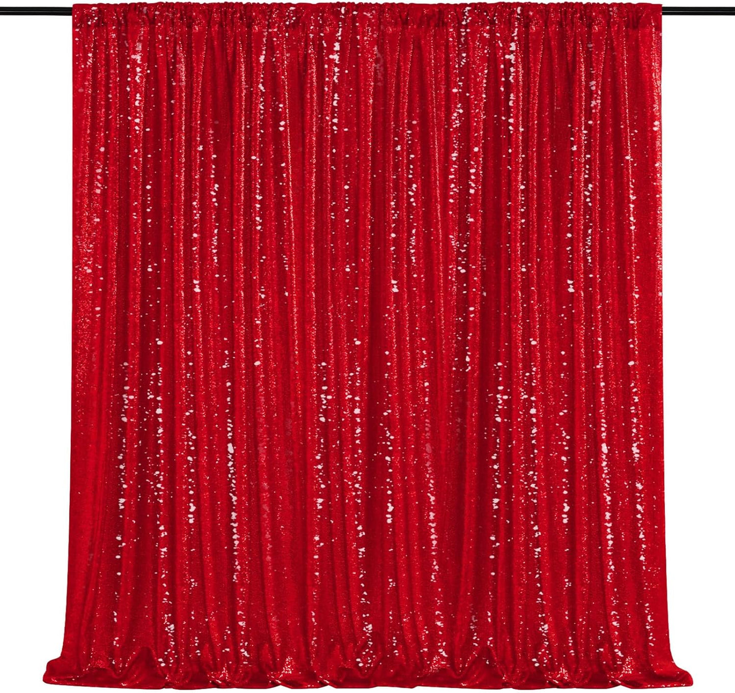 Red Sequin Backdrop Curtain for Stunning Event Decorations