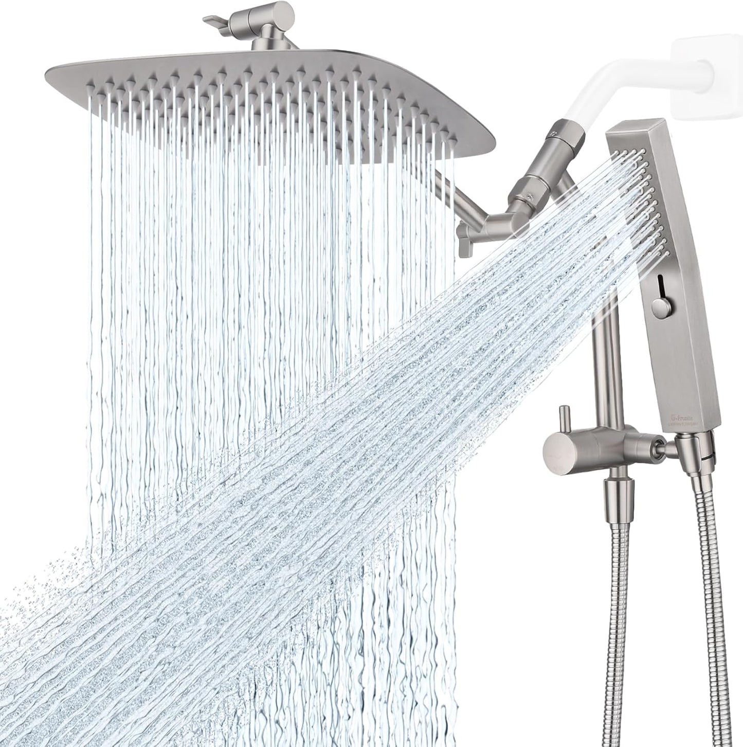 G-Promise All Metal 10 Inch Shower Head with Massage Mode