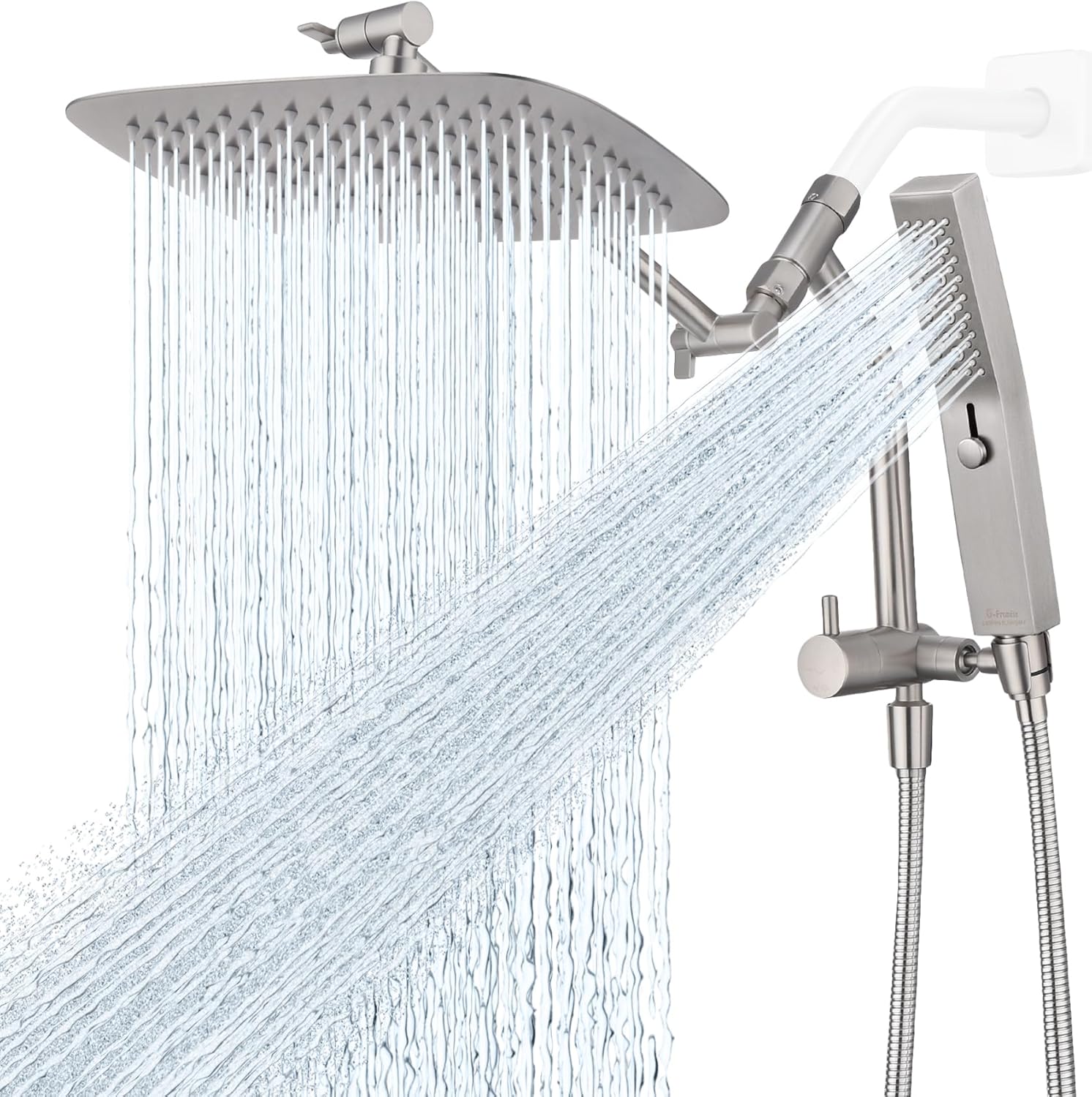 G-Promise All Metal 10 Inch Shower Head with Massage Mode