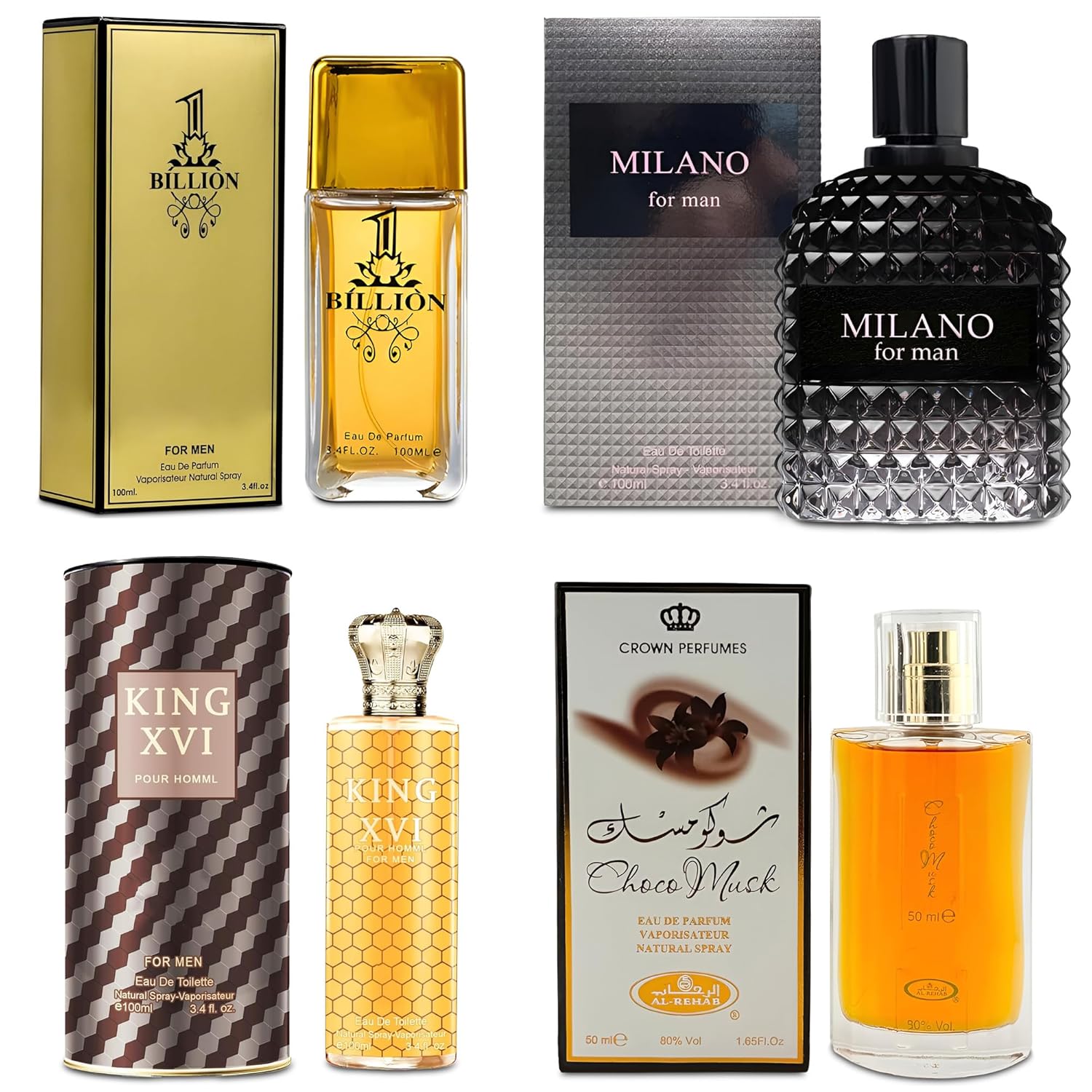 AFLUXE 4-Piece Cologne Set for Men - Long Lasting Fragrance