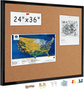 24 x 36 Cork Boards for Walls with Black Wooden Frame - Double Sided